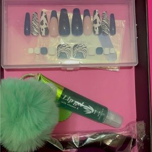 Léopard Press on nails gift set